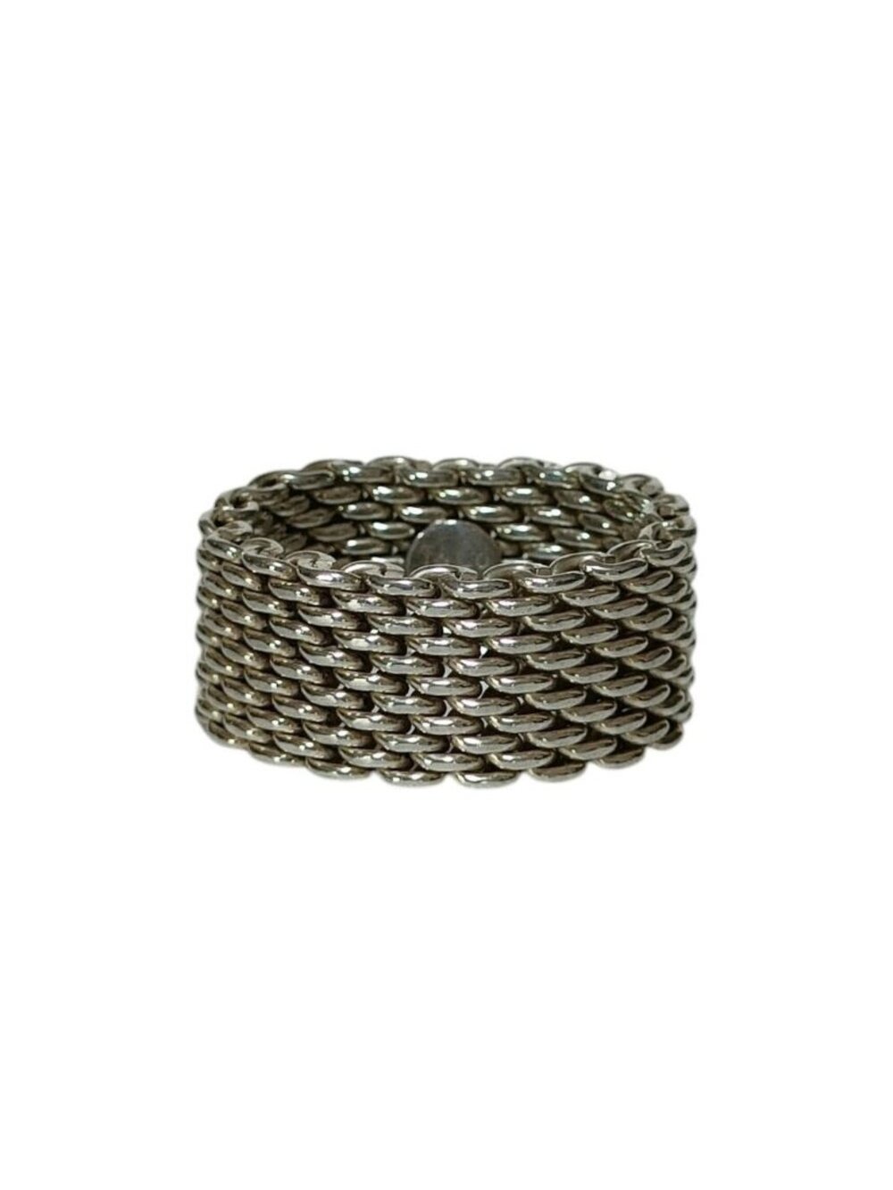 Tiffany & Co 925 Somerset Mesh Ring Silver